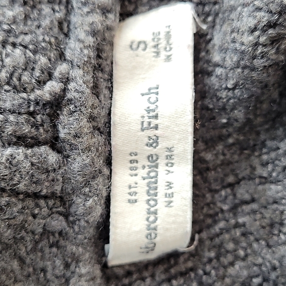 Abercrombie & Fitch gray open front  drape neck cardigan Sweater Size Small - Picture 2 of 5